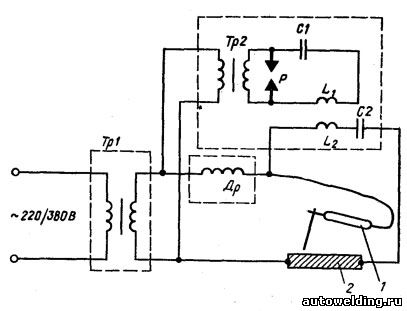 Электрическая схема параллельного включения осциллятора